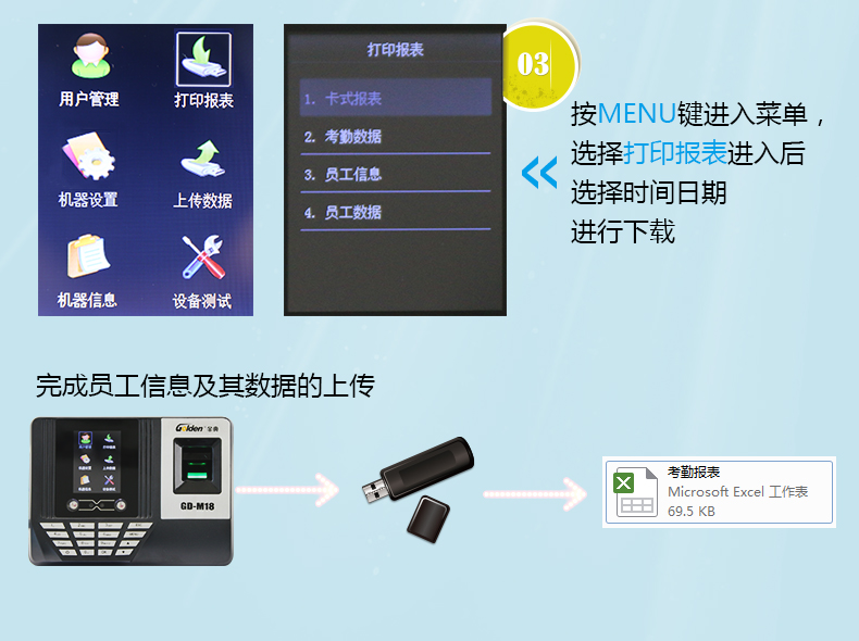 金典考勤機(jī)gd-M18